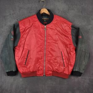 Vintage Calgary 1988 Olympic Winter Games Jacket Mens Medium Adidas Red 80s